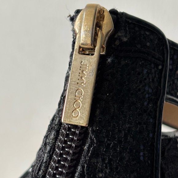 Jimmy Choo Black Strappy Lace Heels - Picture 8 of 11